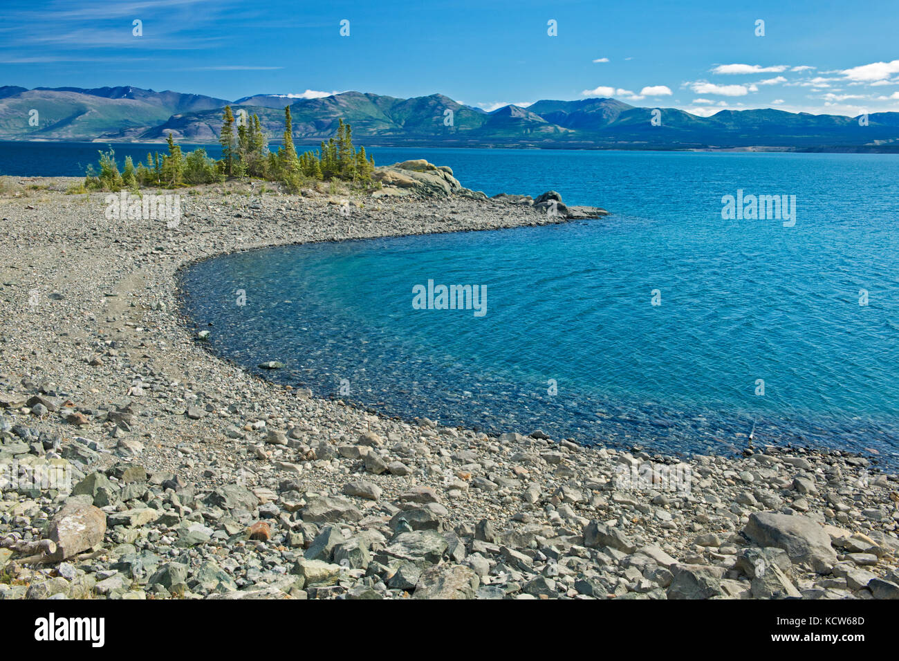 Ruby reicht im Kluane Lake, Kluane Nationalpark, Yukon, Kanada Stockfoto