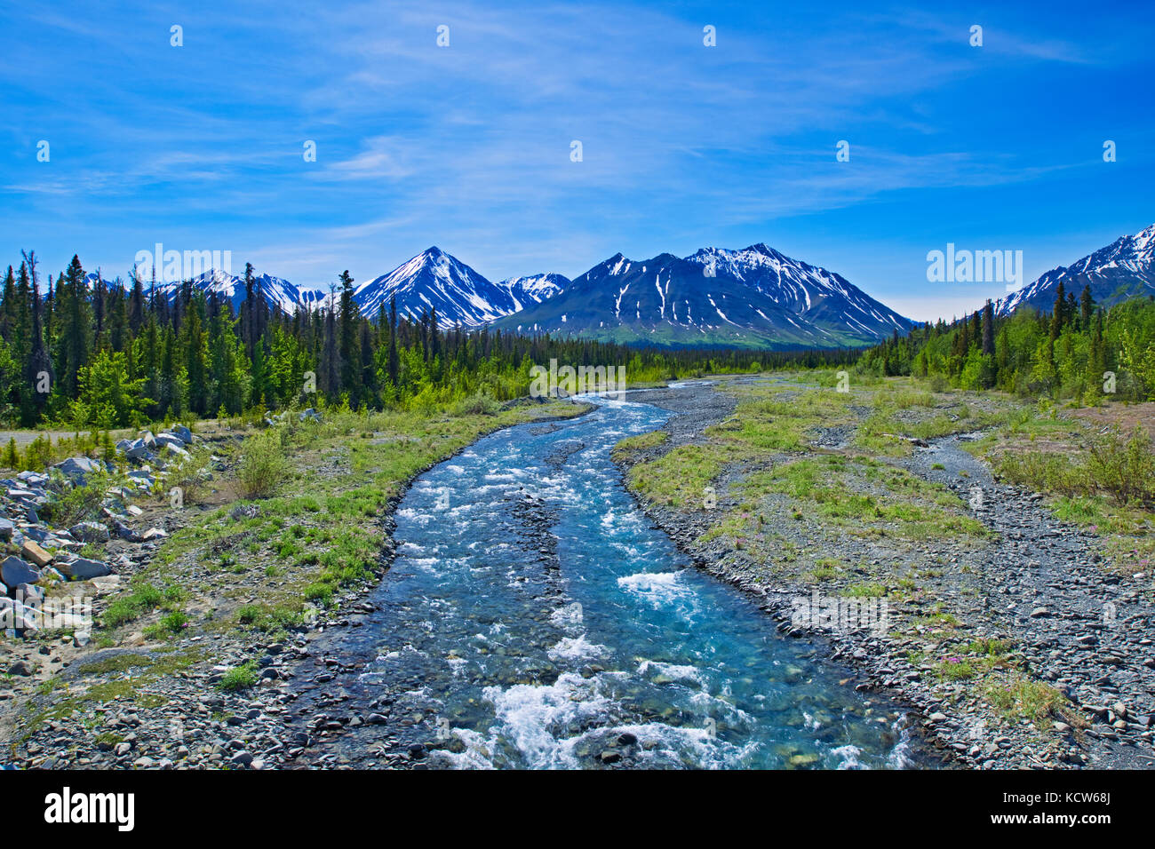 Dezadeash River, Haines Junction, Yukon, Kanada Stockfoto