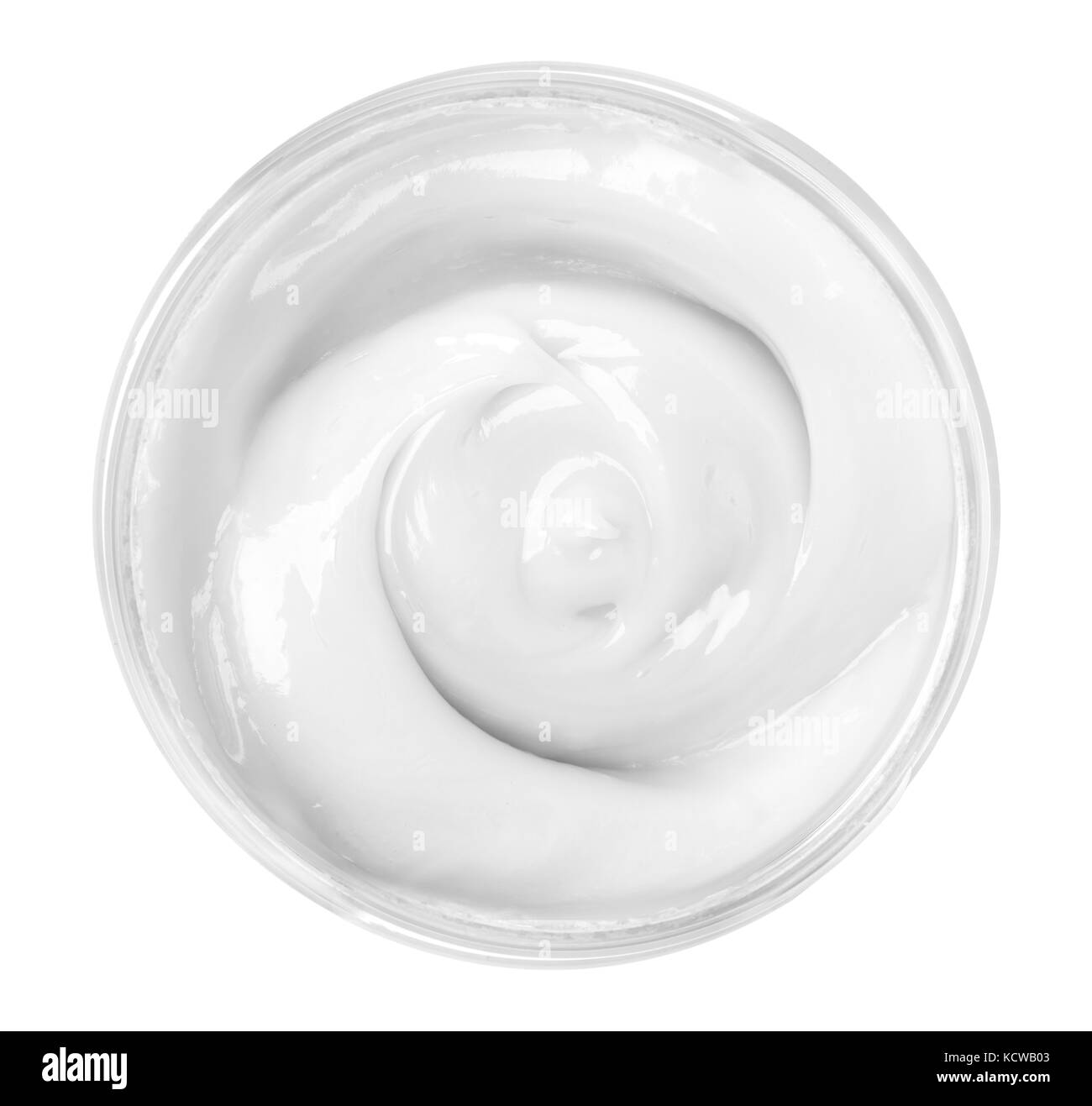 Kosmetische Creme isoliert auf weißem Stockfoto