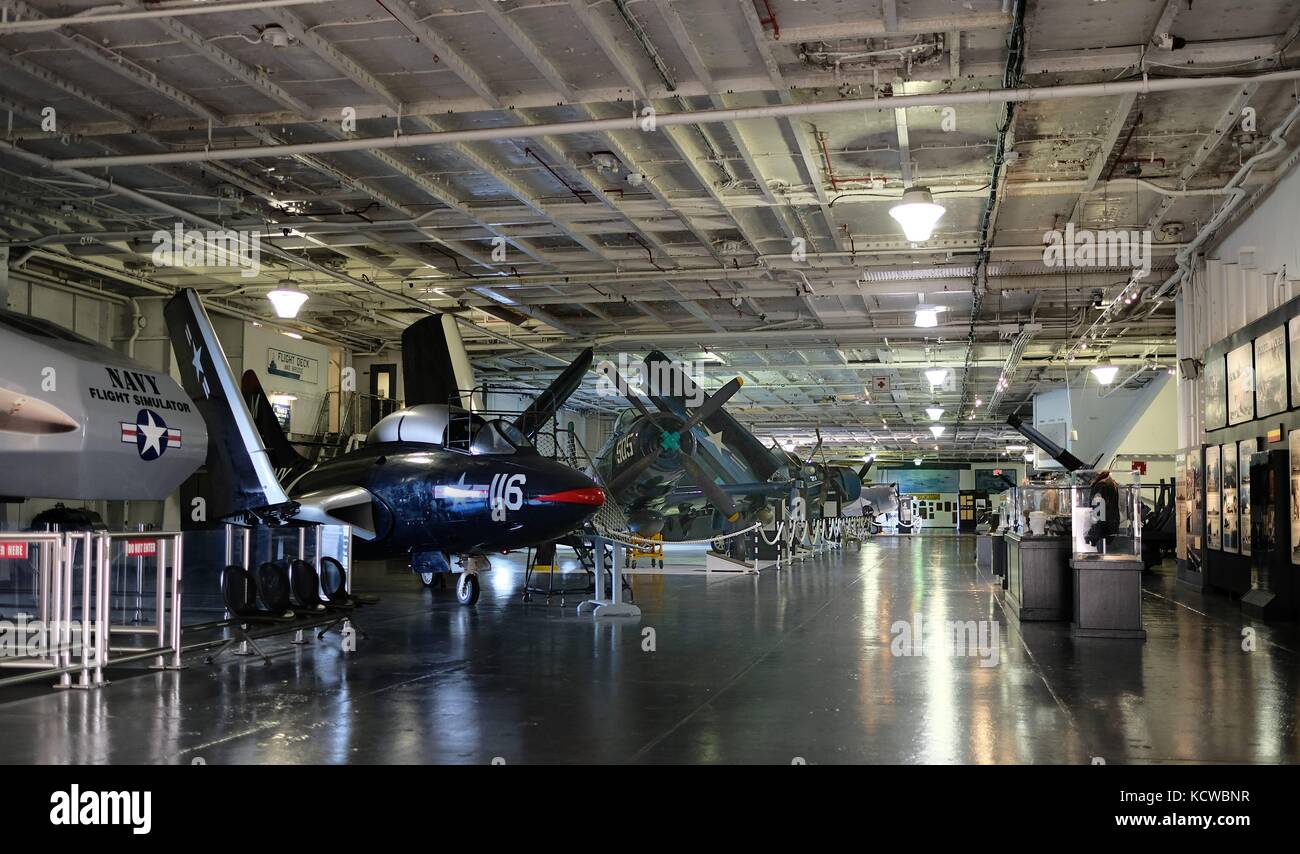 Uss yorktown unter Deck Stockfoto