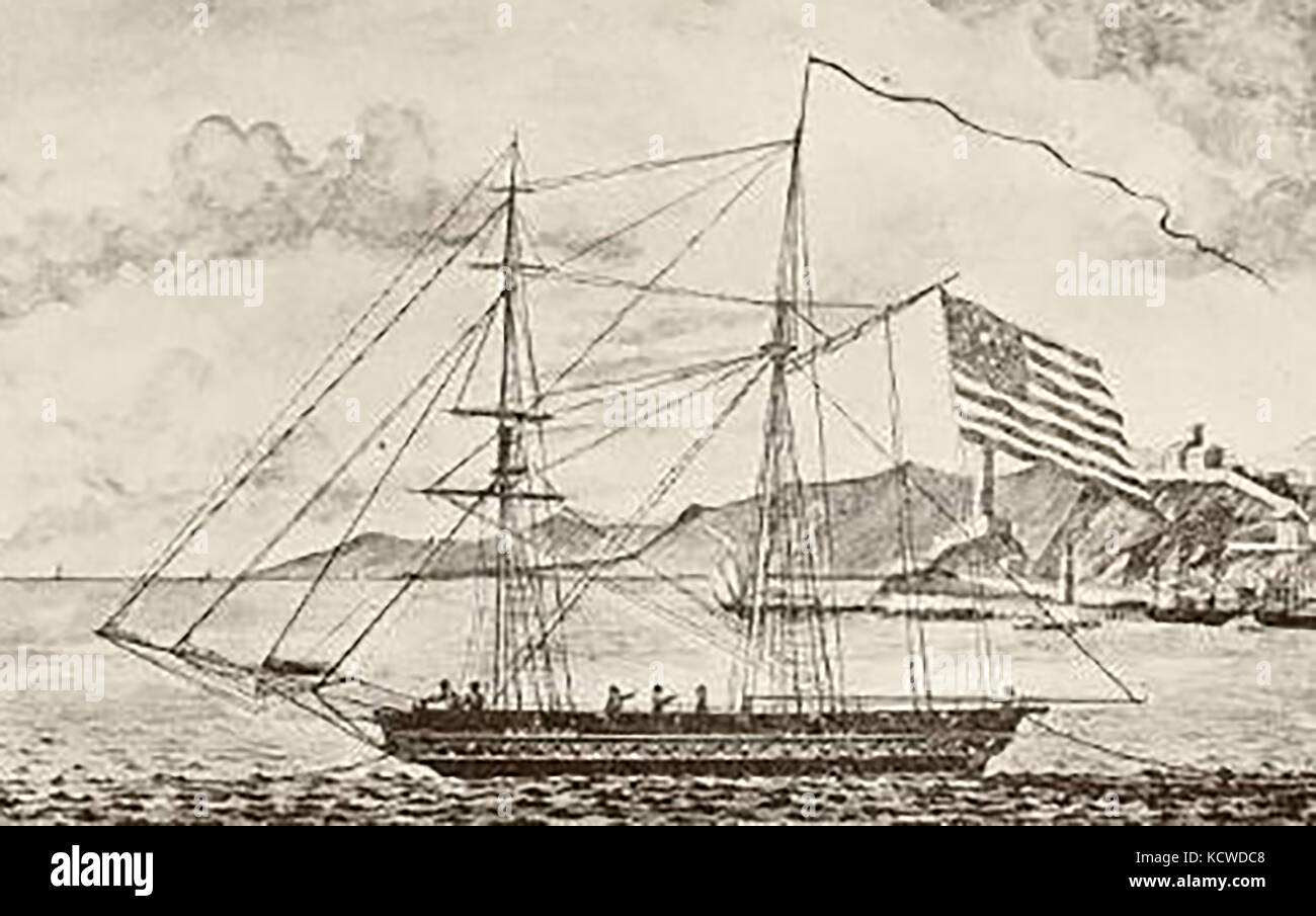Der Hermaphrodit gebaut 191 tonne Brig CLEOPATRAS BARGE - Integrierte Salem USA 1816 für George Crowninshield Stockfoto