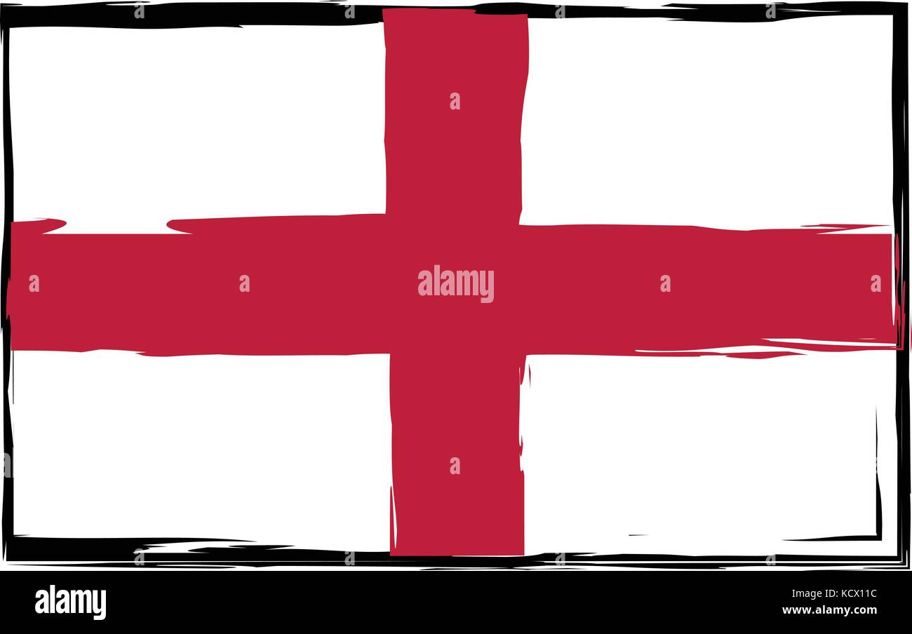 Grunge england Flagge oder Fahne Vector Illustration Stock Vektor