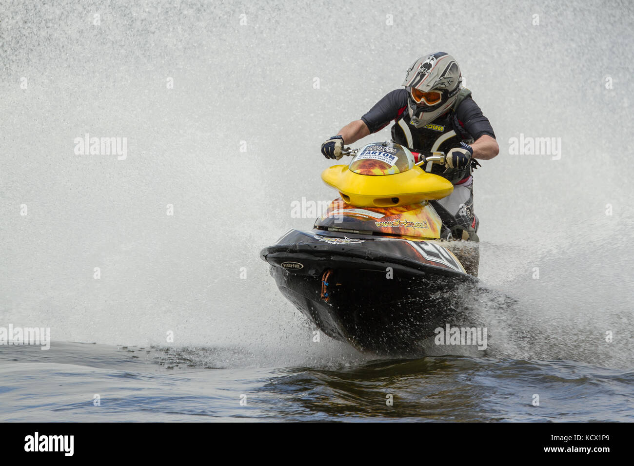 Jet Ski Rennen in der Britischen Meisterschaft an JSRA Avos, Preston, Großbritannien Stockfoto