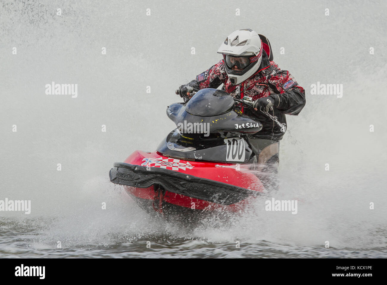 Jet Ski Rennen in der Britischen Meisterschaft an JSRA Avos, Preston, Großbritannien Stockfoto