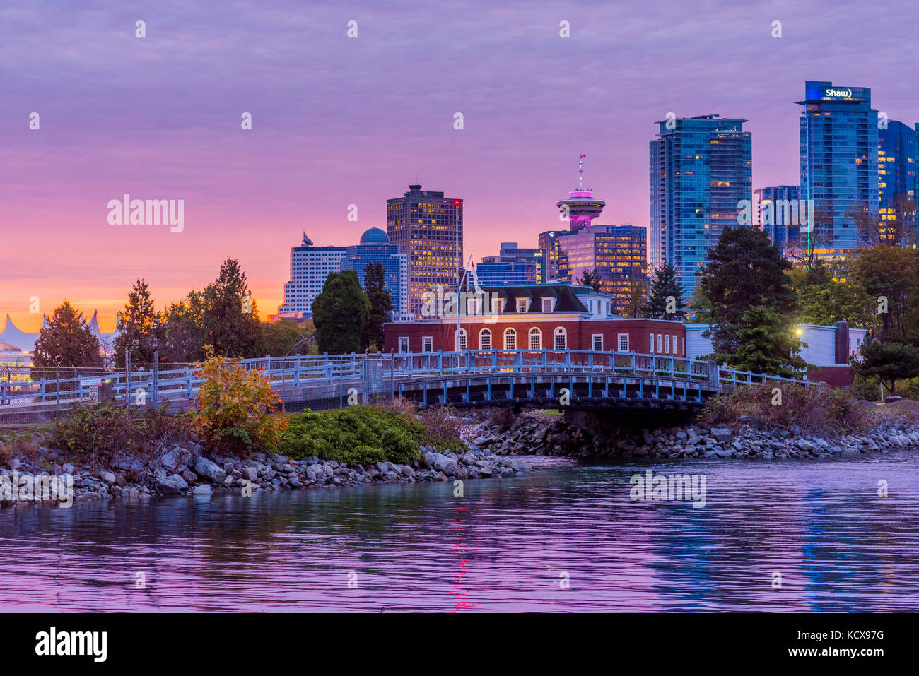 Coal Harbour, Vancouver, Britisch-Kolumbien, Kanada. Stockfoto