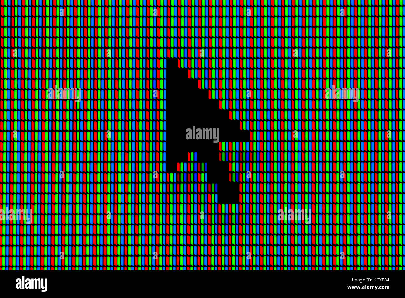 Rgb-LED-Dioden von einem Bildschirm/pixel Makro Stockfoto