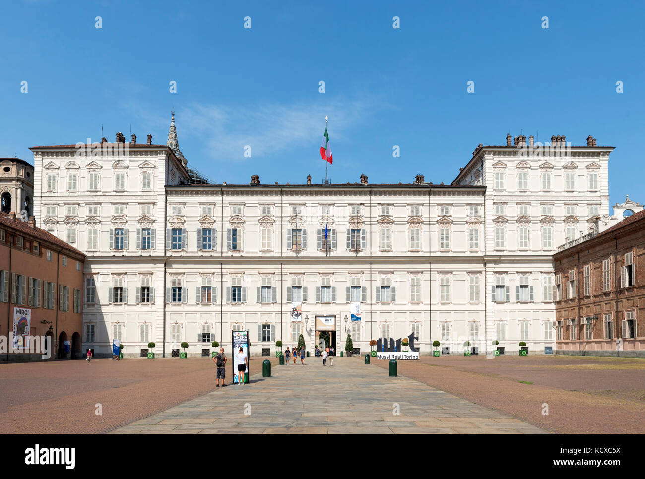 Der Palazzo Reale, das Gehäuse der Galleria Sabauda, Piazza Castello, Turin, Piemont, Italien Stockfoto