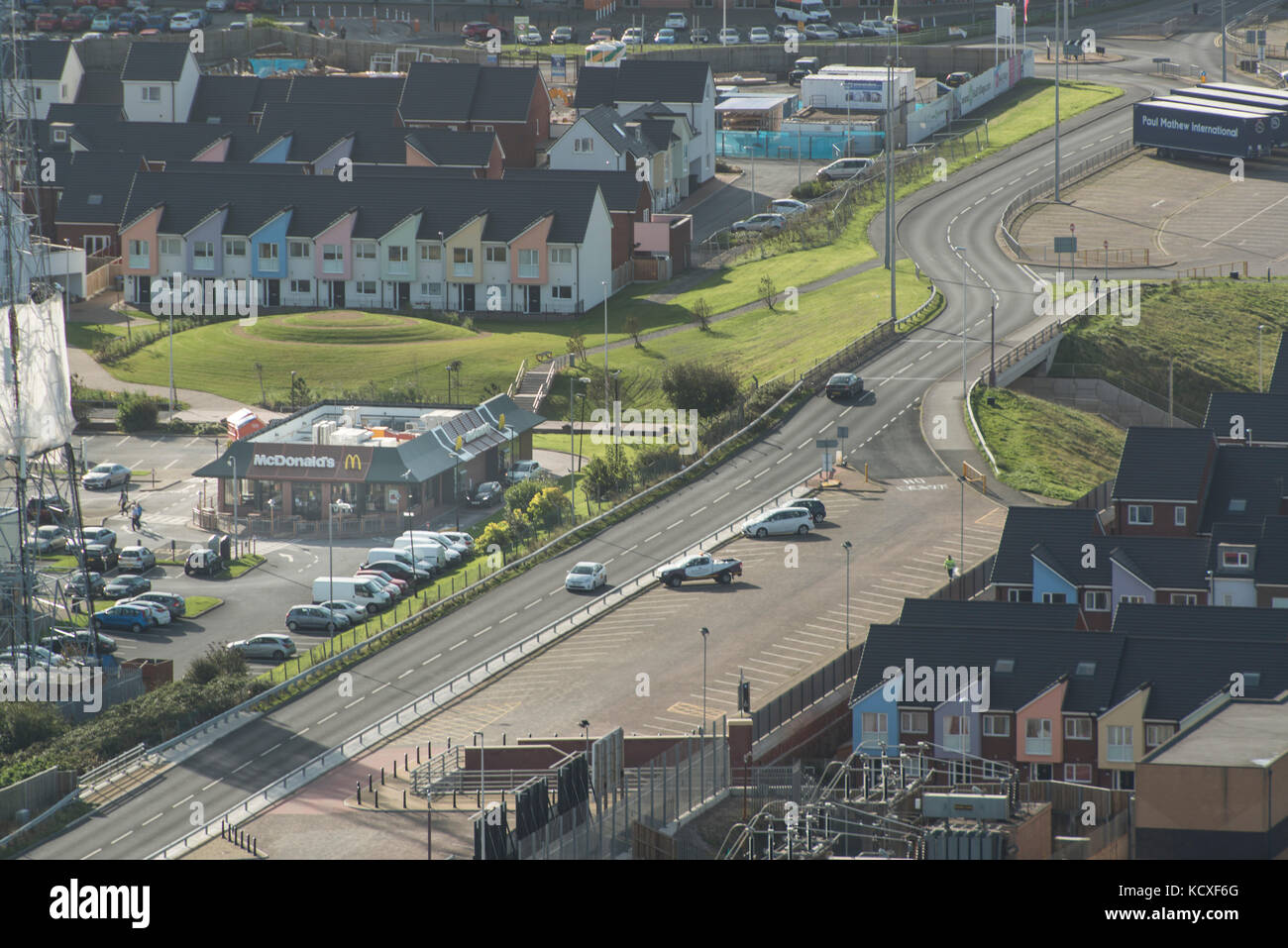 McDonalds Restaurant Rigby Road Blackpool in der Nähe des Seasiders Way. Lancashire. Credit Lee Ramsden / ALAMY Stockfoto