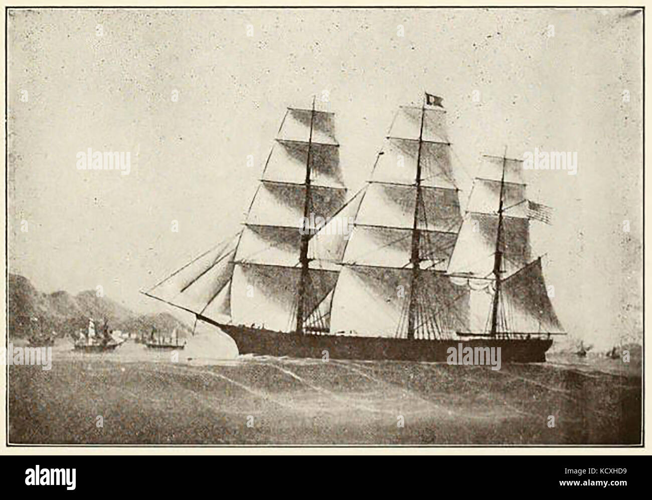 Die US-Schiff Donau, in Bath, Maine 1854 erbaut Stockfoto