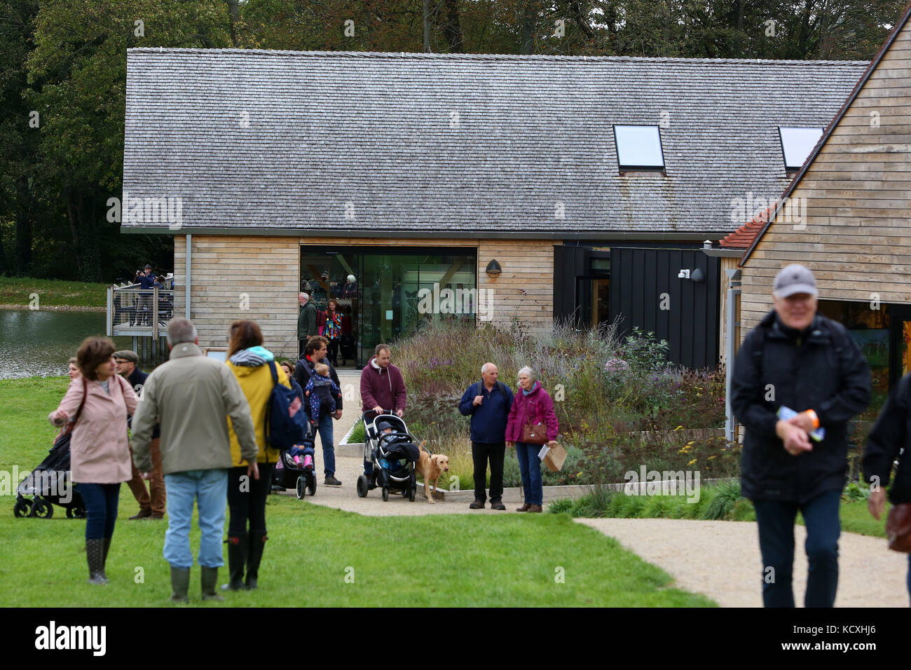 Herbst Landschaft zeigen bei Weald and Downland museum Singleton, Chichester, West Sussex. Stockfoto