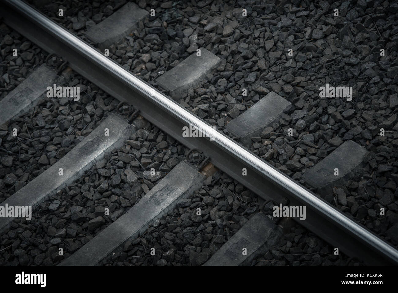 Detail der Gleisanlagen Stockfoto