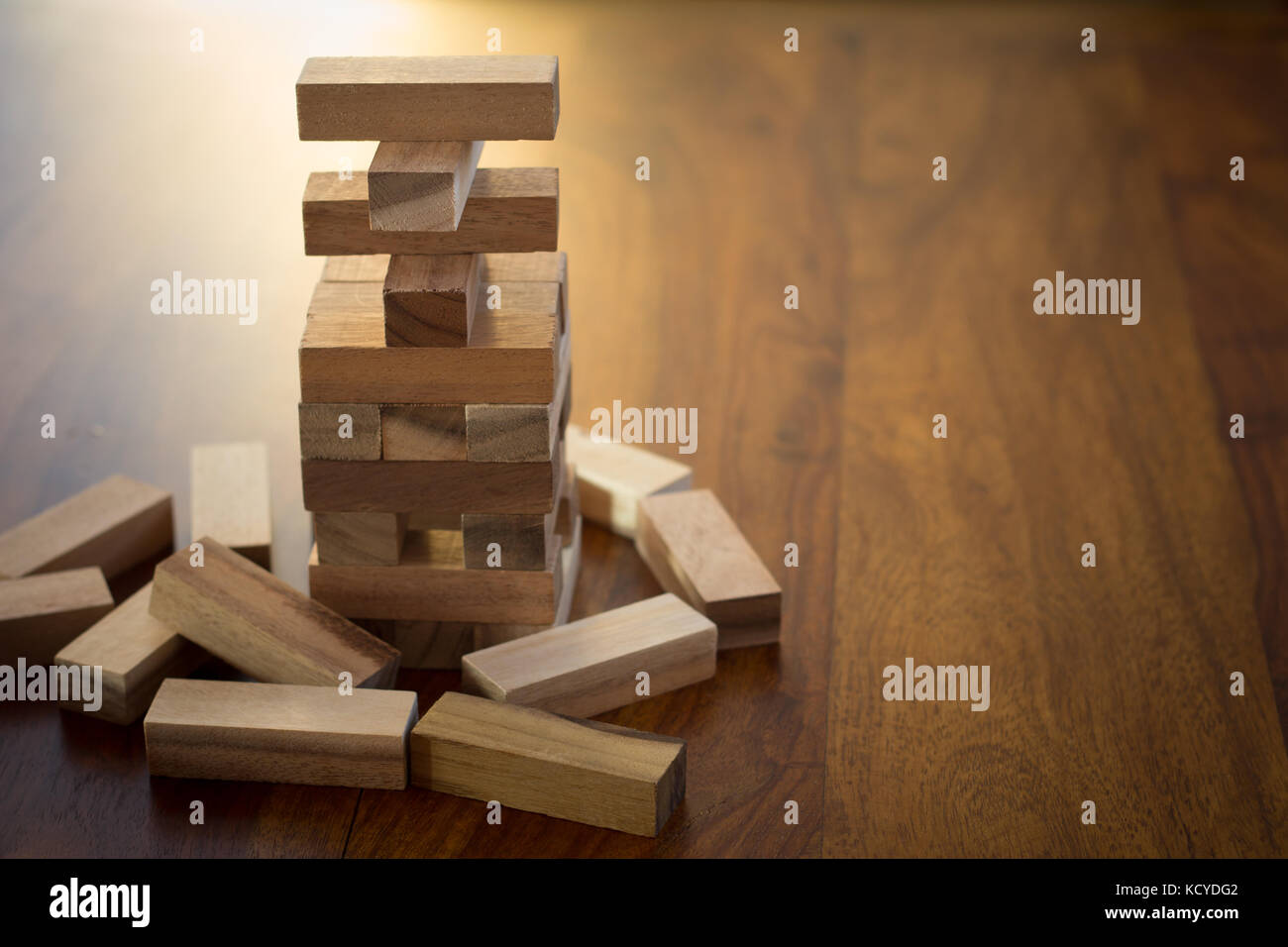 Holz block Tower Stockfoto