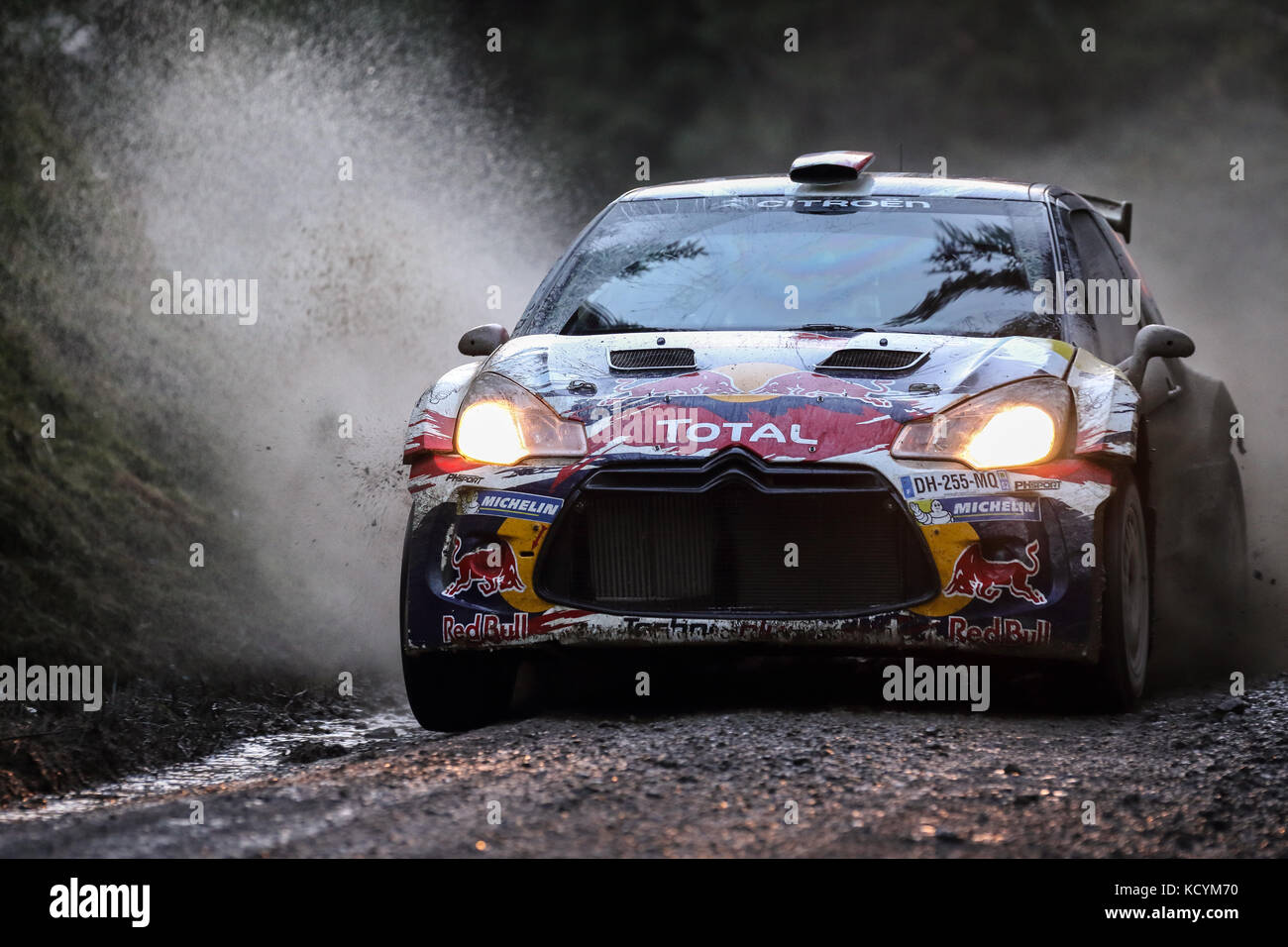 Stéphane Lefebvre auf das Wales World Rally Championship (WRC) Rallye GB Wales, Großbritannien Stockfoto