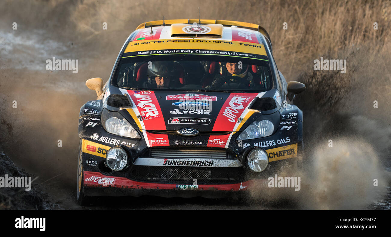 Martin Prokop bei der Wales World Rally Championship (WRC) Rallye GB Wales, Großbritannien Stockfoto