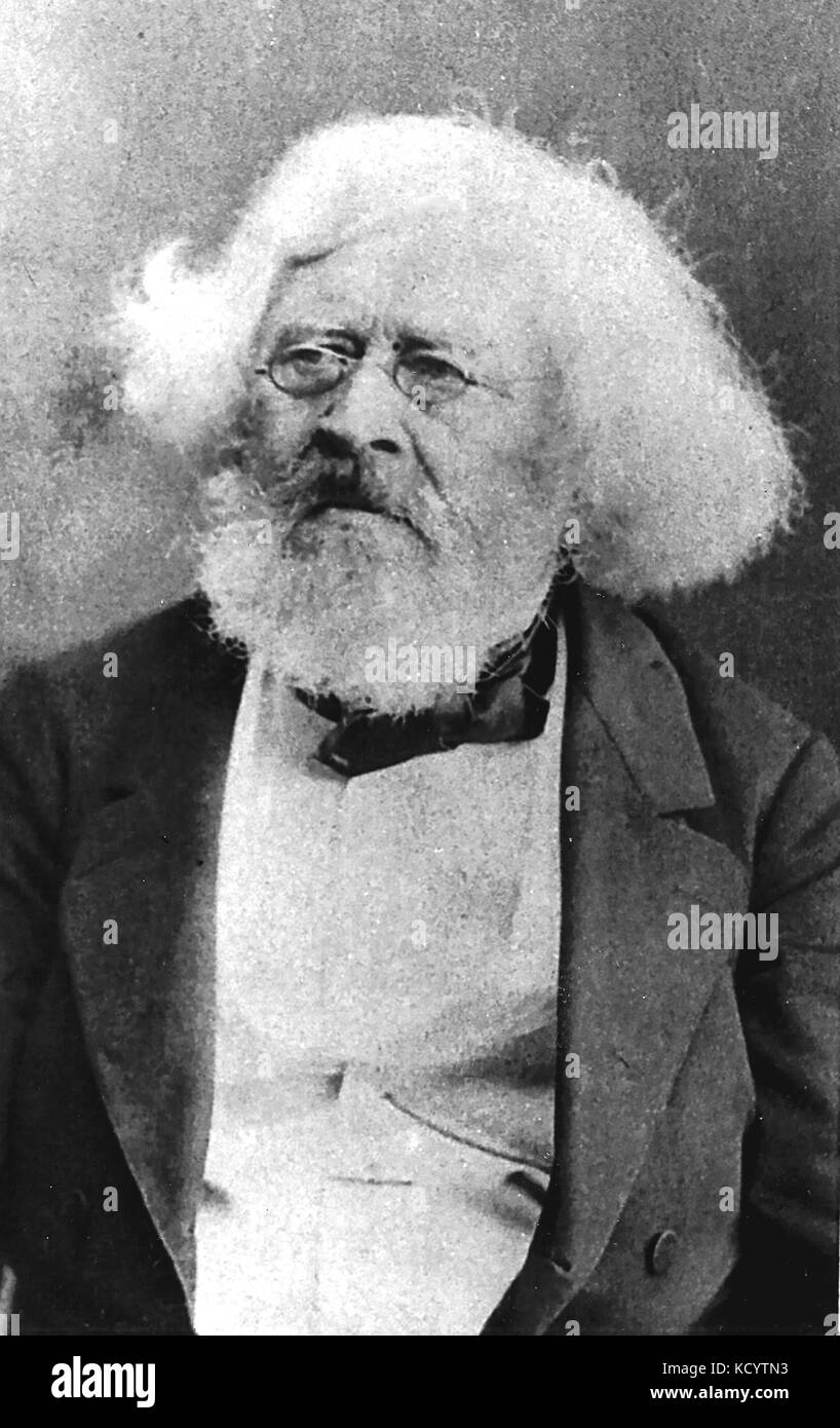 Peter HANSEN (1795-1874) dänisch-deutscher Astronom um 1870 Stockfoto