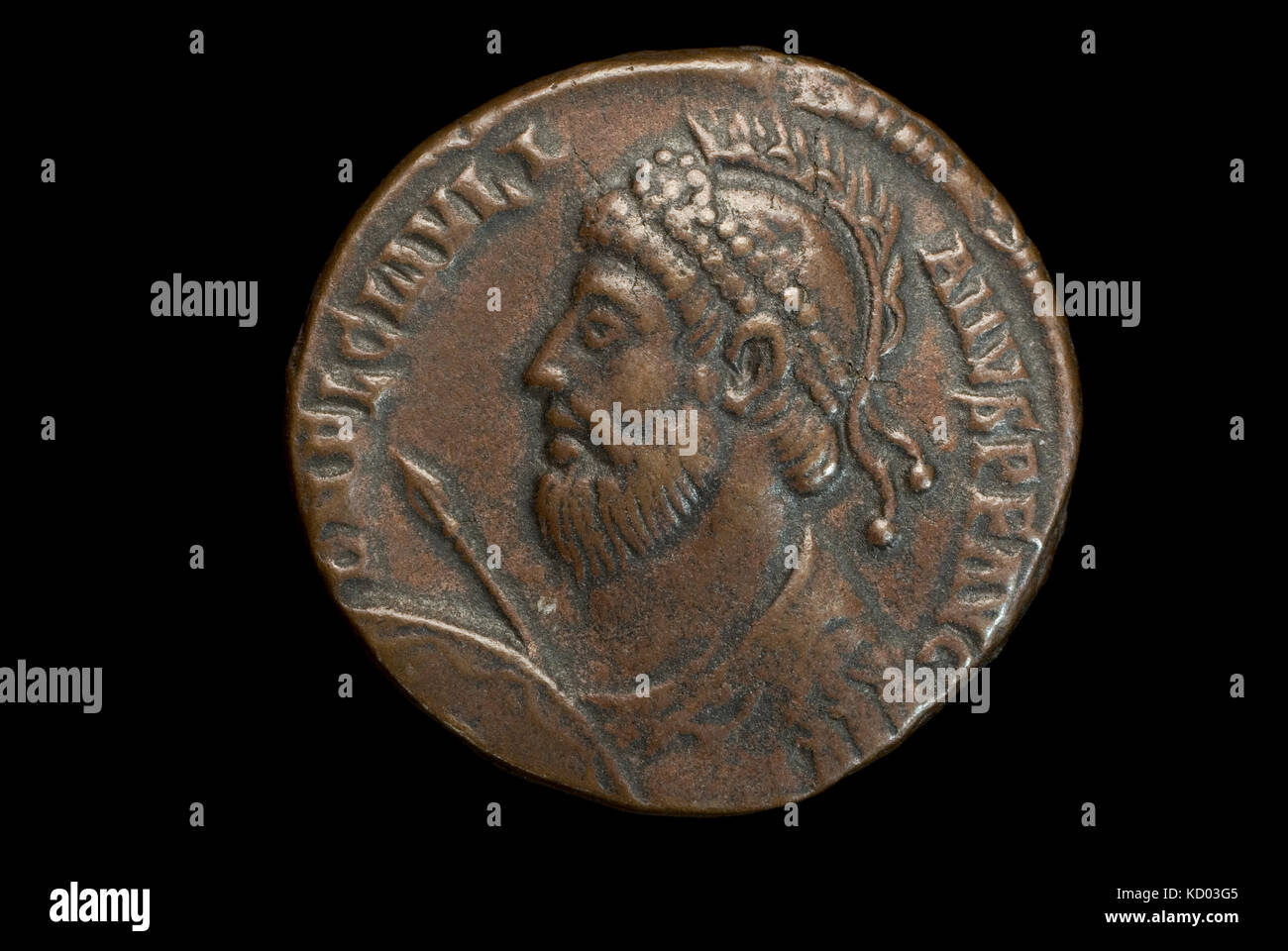 Römische Münze von Julian der Abtrünnige II. Stockfoto