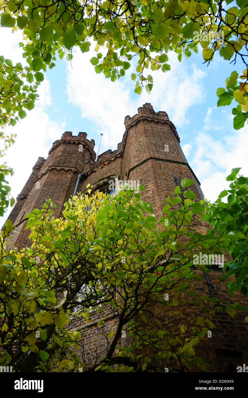 Mittelalterliche Holz gerahmt Manor House, Gainsborough alte Halle, Lincolnshire, England. Stockfoto