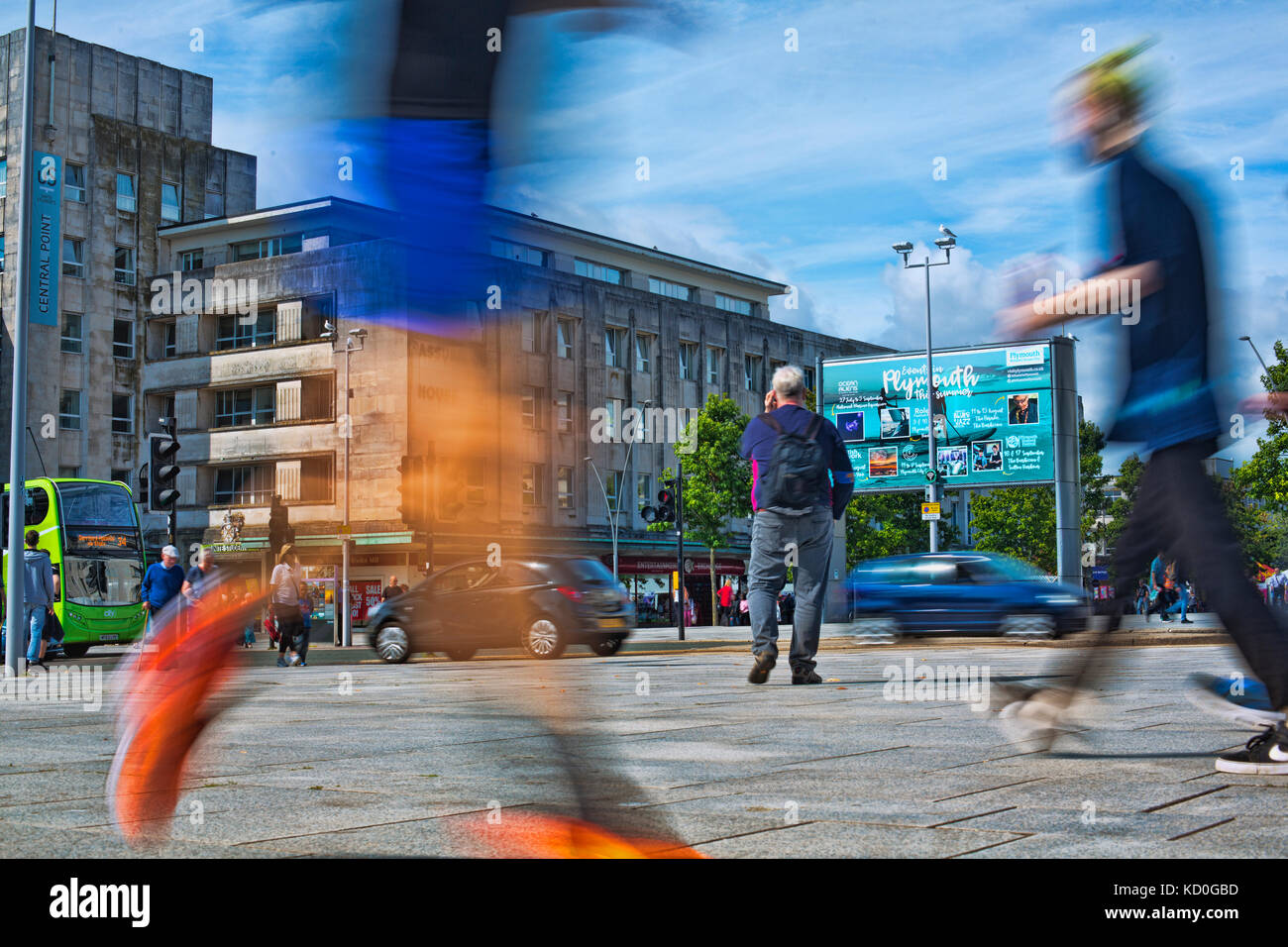 Die Hektik des Stadtlebens in Großbritannien Stockfoto