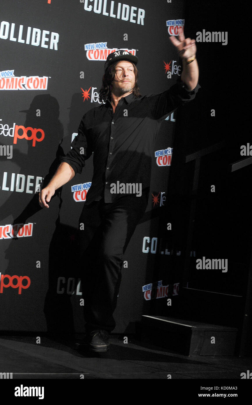 Norman reedus besucht die Walking Dead Panel am Theater im Madison Square Garden während der New York Comic Con 2017 Am 7. Oktober 2017 in New York City. Stockfoto