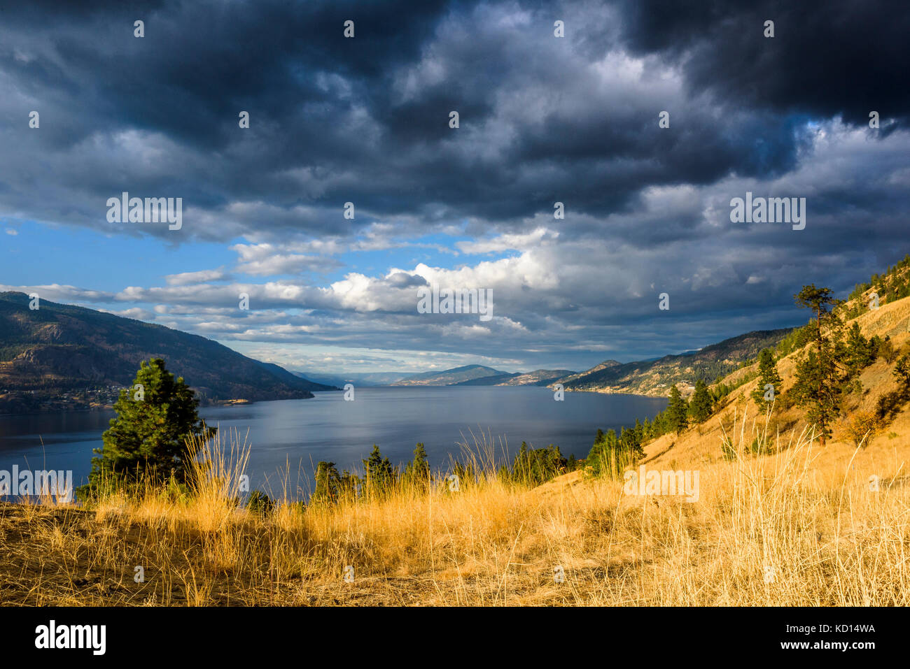 Knox Mountain Park, Kelowna, Okanagan Region, British Columbia, Kanada. Stockfoto