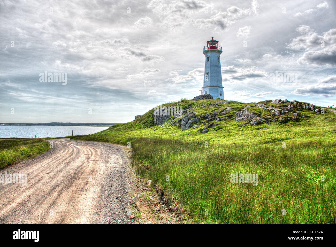 Leuchtturm, louisbourg, Cape Breton, Nova Scotia, Kanada Stockfoto