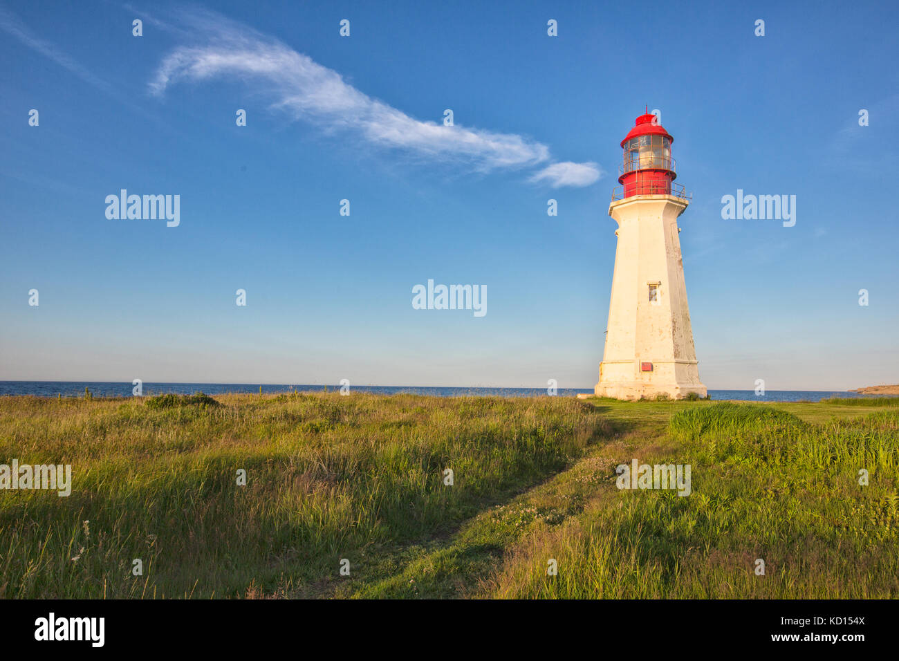 Leuchtturm, neue Victoria, Cape Breton, Nova Scotia, Kanada Stockfoto