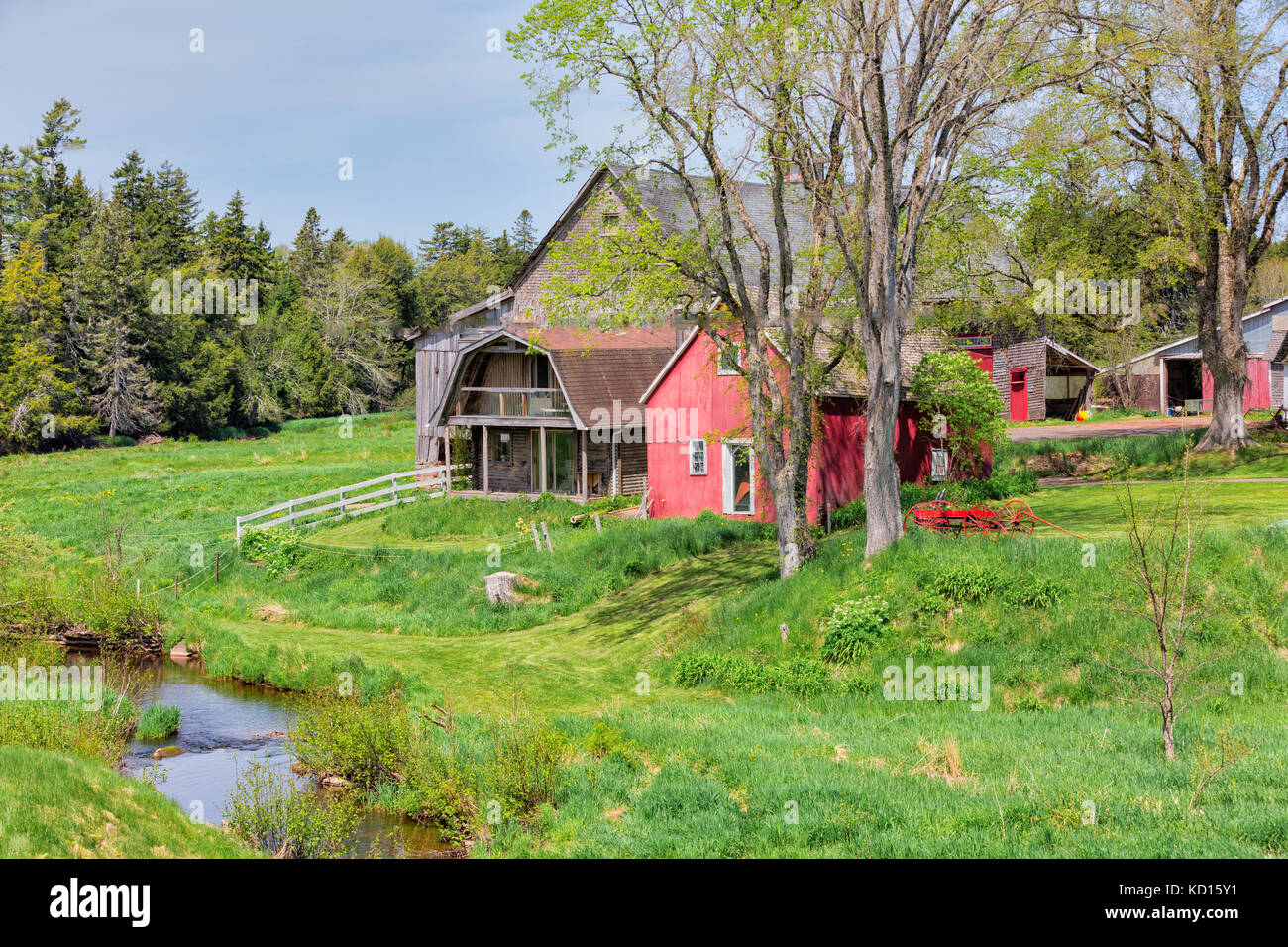Bauernhof in der Nähe von Amherst, Nova Scotia, Kanada Stockfoto