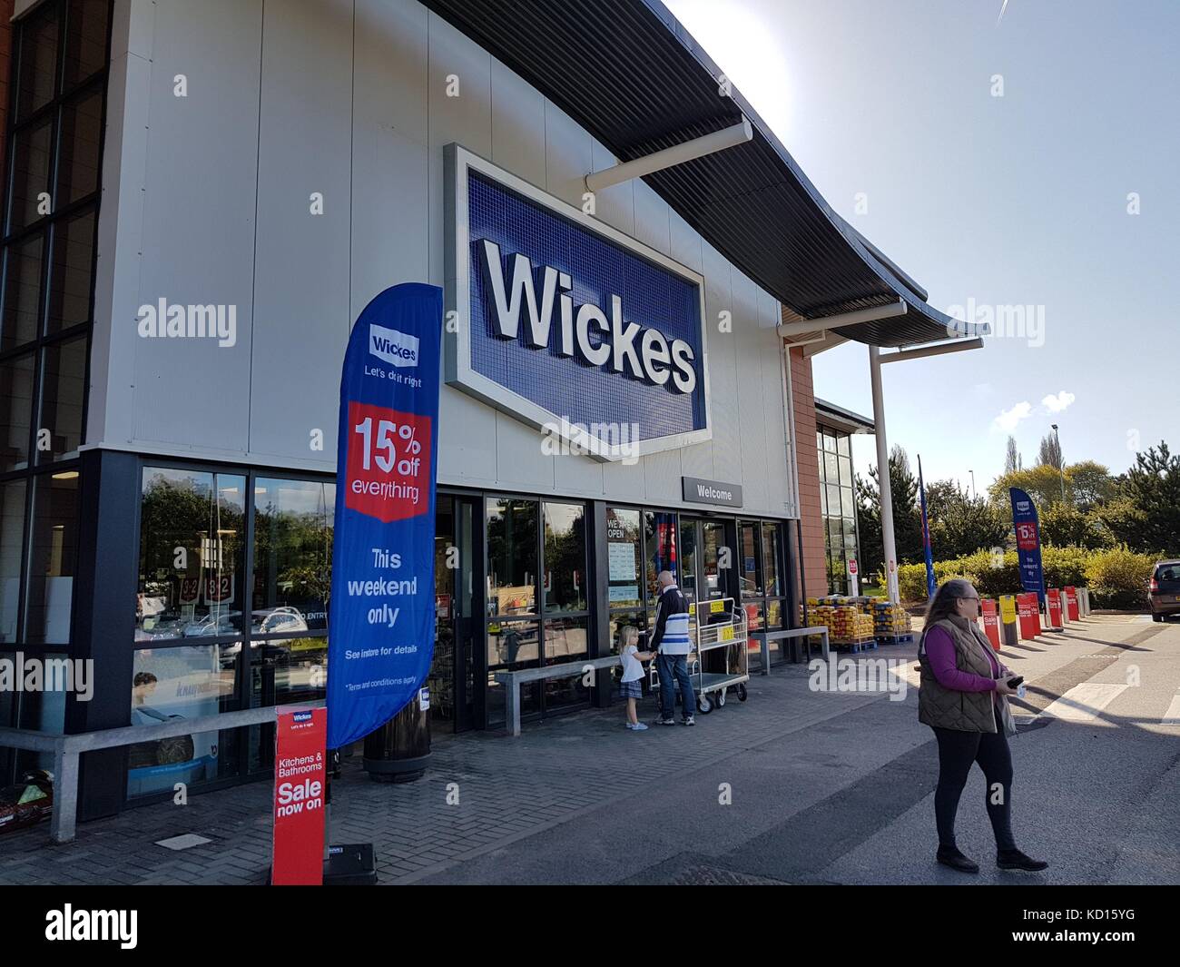 Wickes Store, Sowton Industriegebiet in Exeter, Großbritannien Oktober 2017 Stockfoto