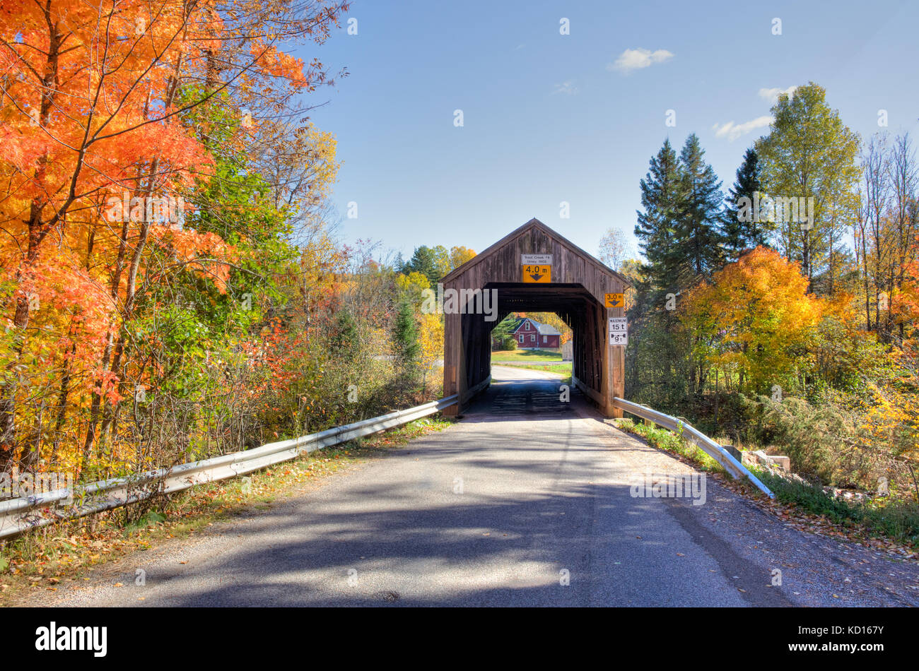 Trout Creek #4 Covered Bridge, urney, Waterford, New Brunswick, Kanada Stockfoto