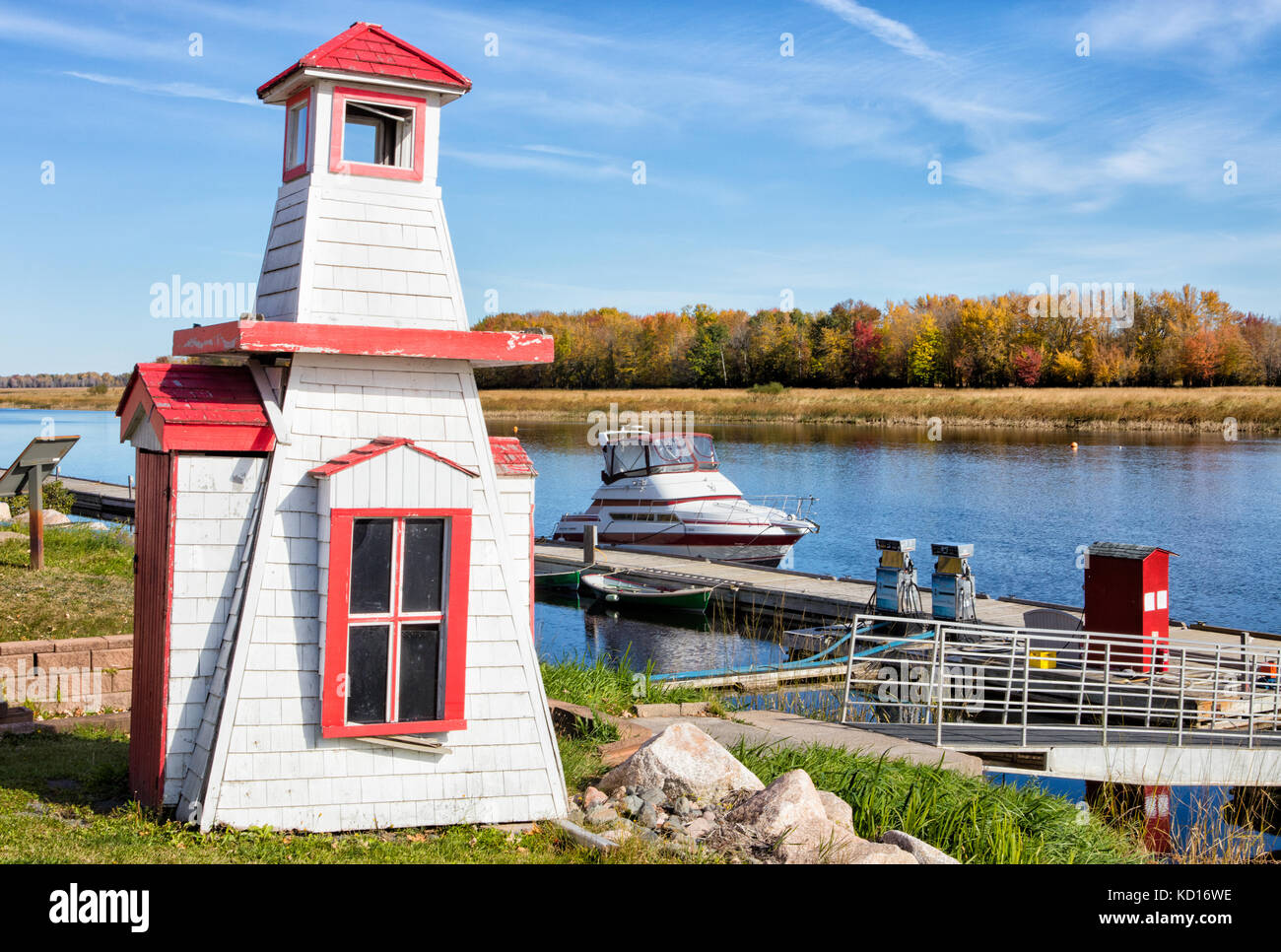 Gagetown Wharf, Saint John River, New Brunswick, Kanada Stockfoto