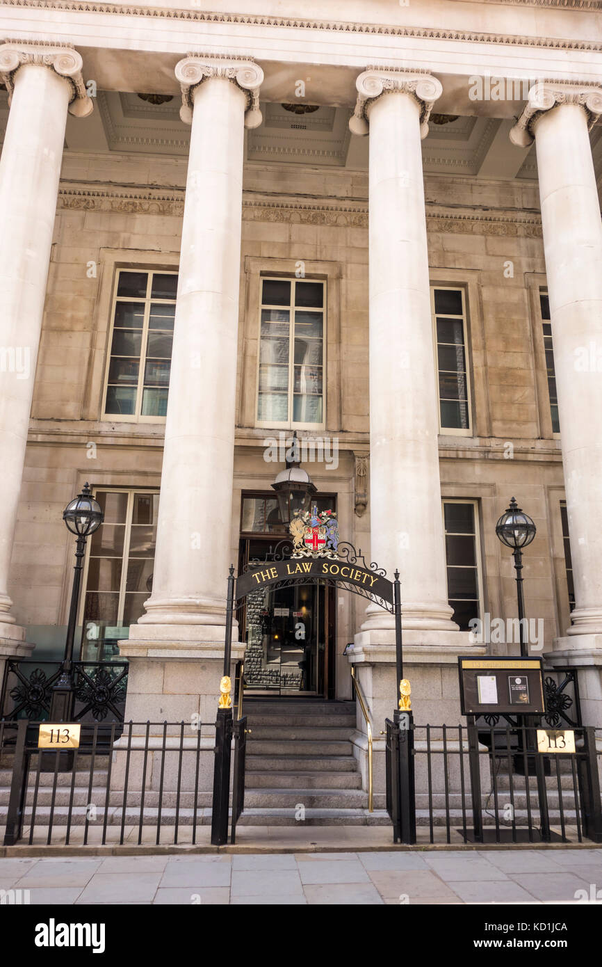 Die Law Society Gebäude Eingang Fassade, 113 Chancery Lane, London, UK Stockfoto