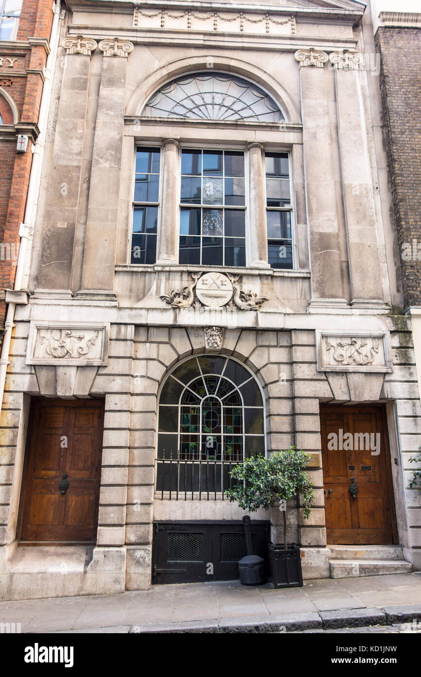 Wassersportler's Hall - Georgische Hall, St Mary bei Hill, London, UK. William Blackburn Stockfoto