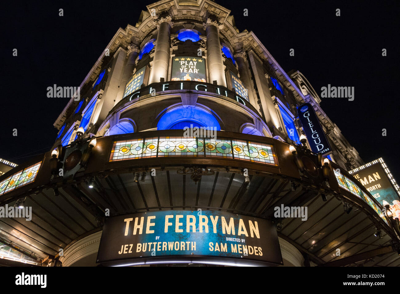 Der Fährmann am Gielgud Theatre in der Shaftesbury Avenue in Westminster, London, UK Stockfoto