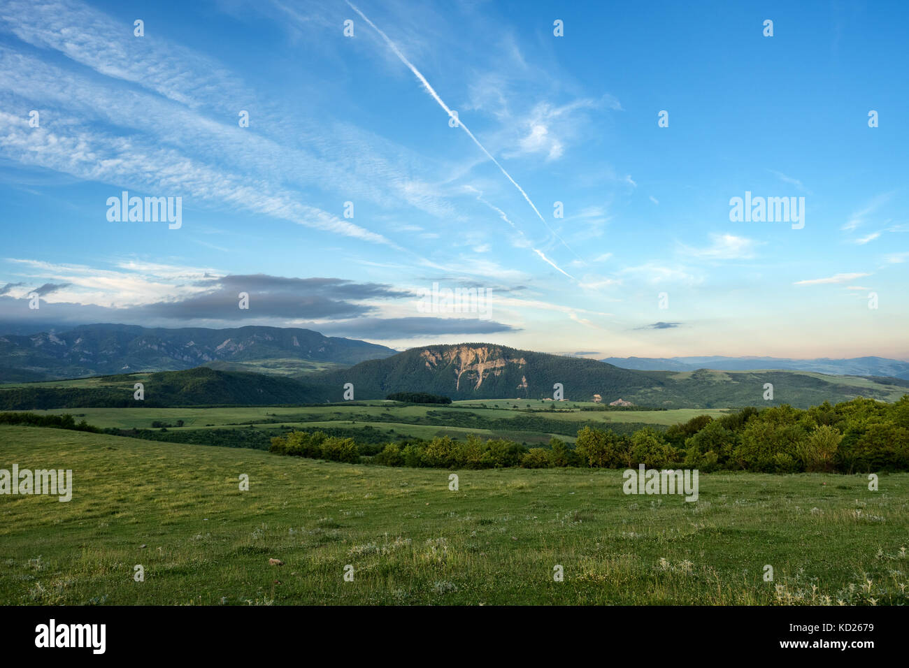 Grüne Landschaft, Kaukasus, Aserbaidschan Stockfoto