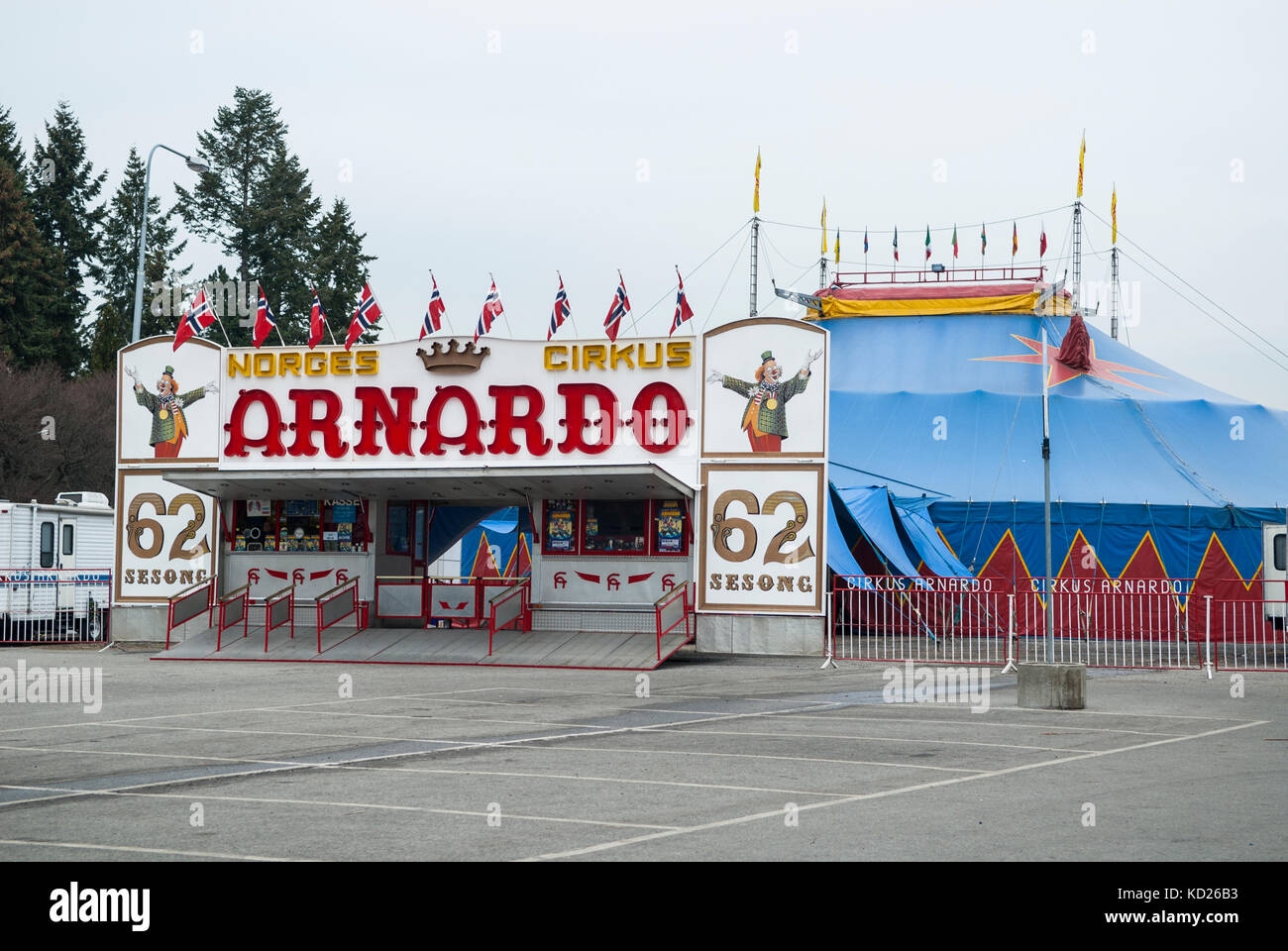 Arnardo Zirkus Eingang Oslo norwegen Stockfoto
