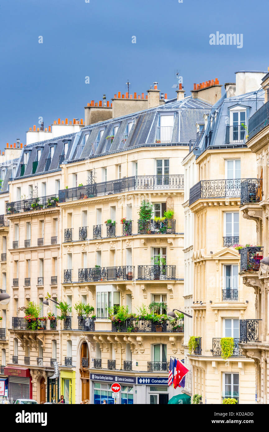 Ferienwohnungen in Paris Stockfoto
