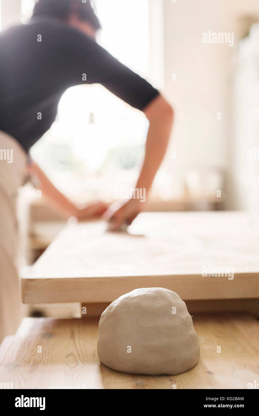 Töpfer bei der Arbeit Stockfoto