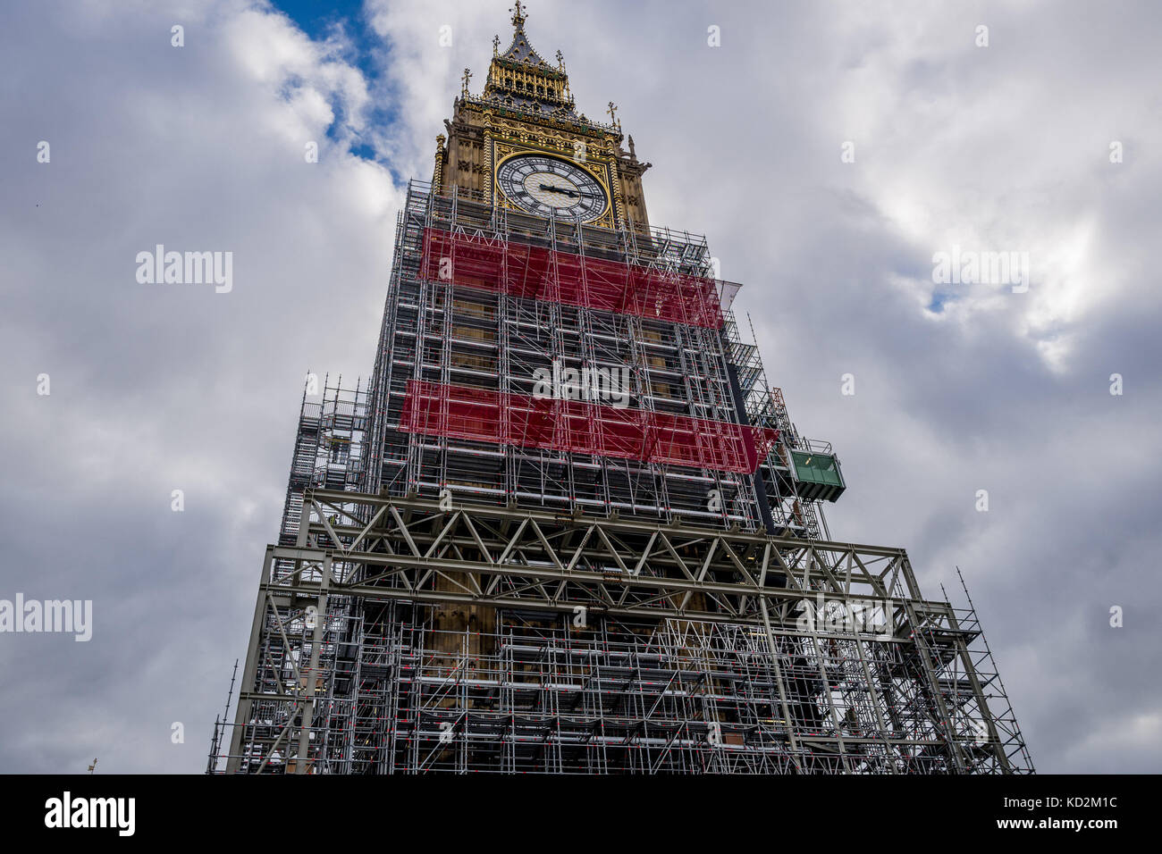 London, Großbritannien. 9. Okt. 2017. die Kosten für die Renovierung der  Turm, in dem sich Big Ben in 16 Monaten hat mehr als von geschätzten € 29 m  im Frühjahr 2016 verdoppelt,