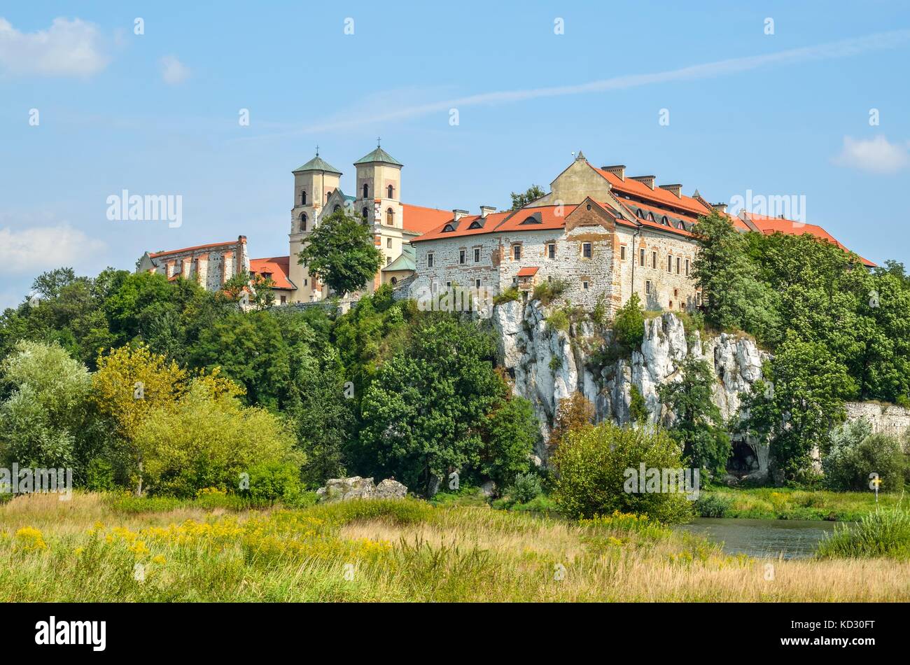 Schönen historischen Kloster Benediktinerabtei tyniec in der Nähe von Krakau, Polen. Stockfoto Schönen historischen Kloster Benediktinerabtei tyniec in der Nähe von Krakau, Polen. Stockfoto