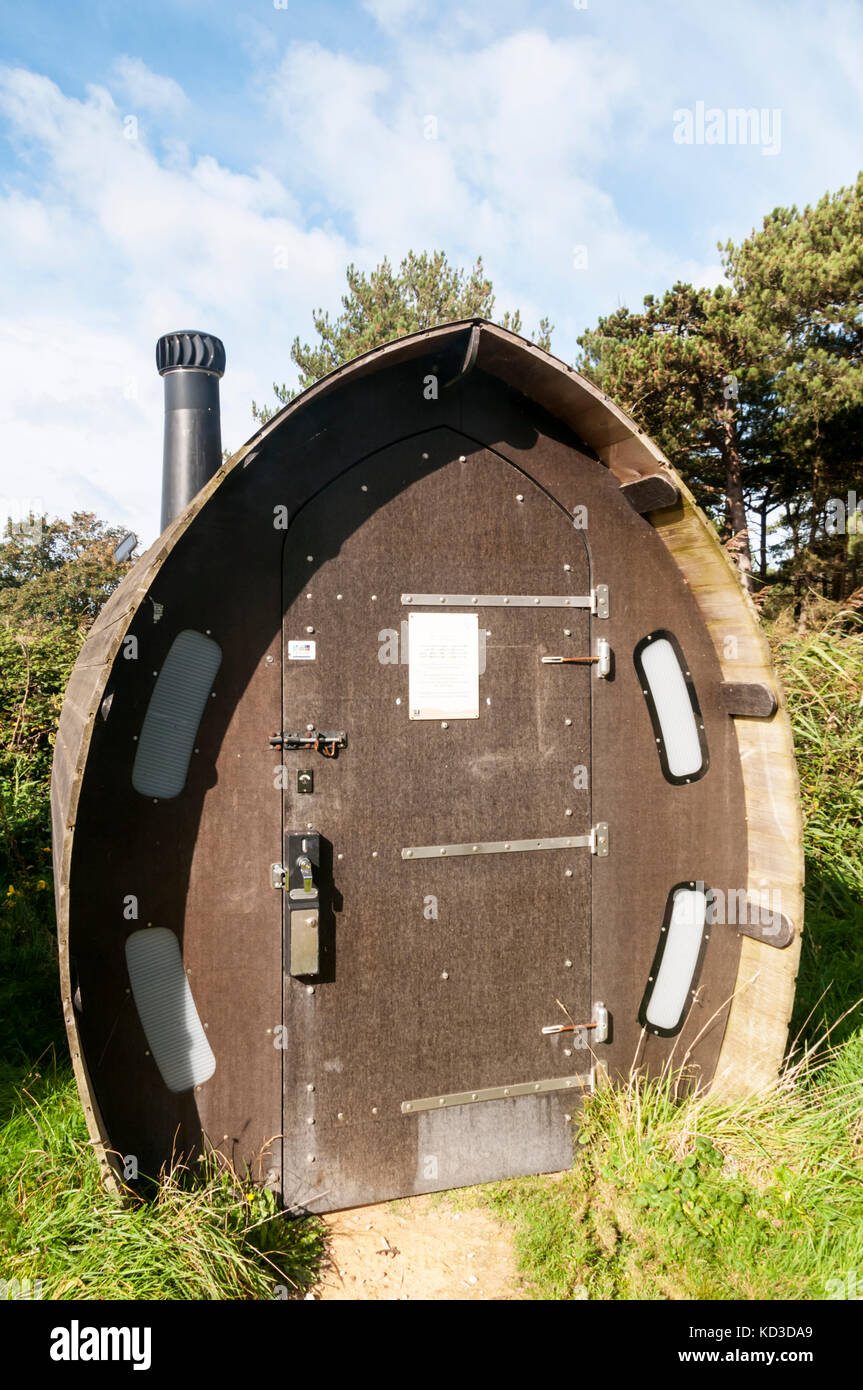 Eco wc bei Holme Dünen Nature Reserve, North Norfolk. Stockfoto