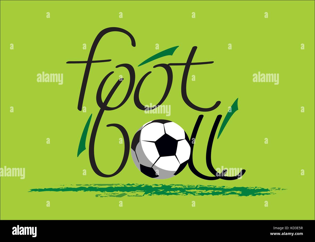 Fertige Fußball Schreiben von Vektoren/spezielle Schrift Stock-Vektorgrafik  - Alamy