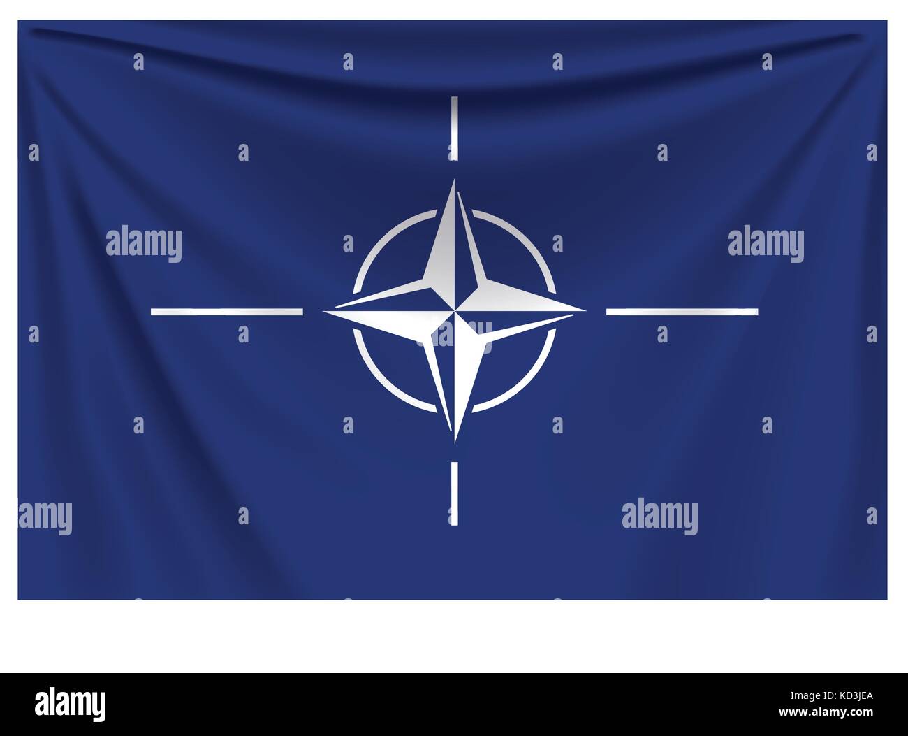 Zurück Flagge Nato Stock Vektor