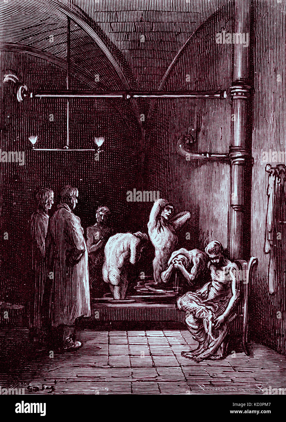 Das Haus des Kaufmanns The Rag, Coulston Street, Whitechapel - viktorianische Armut in London. Gravur von Gustave Doré, aus 'London, eine Pilgerreise, von Gustave Doré und Blanchard Jerrold', 1872. Stockfoto