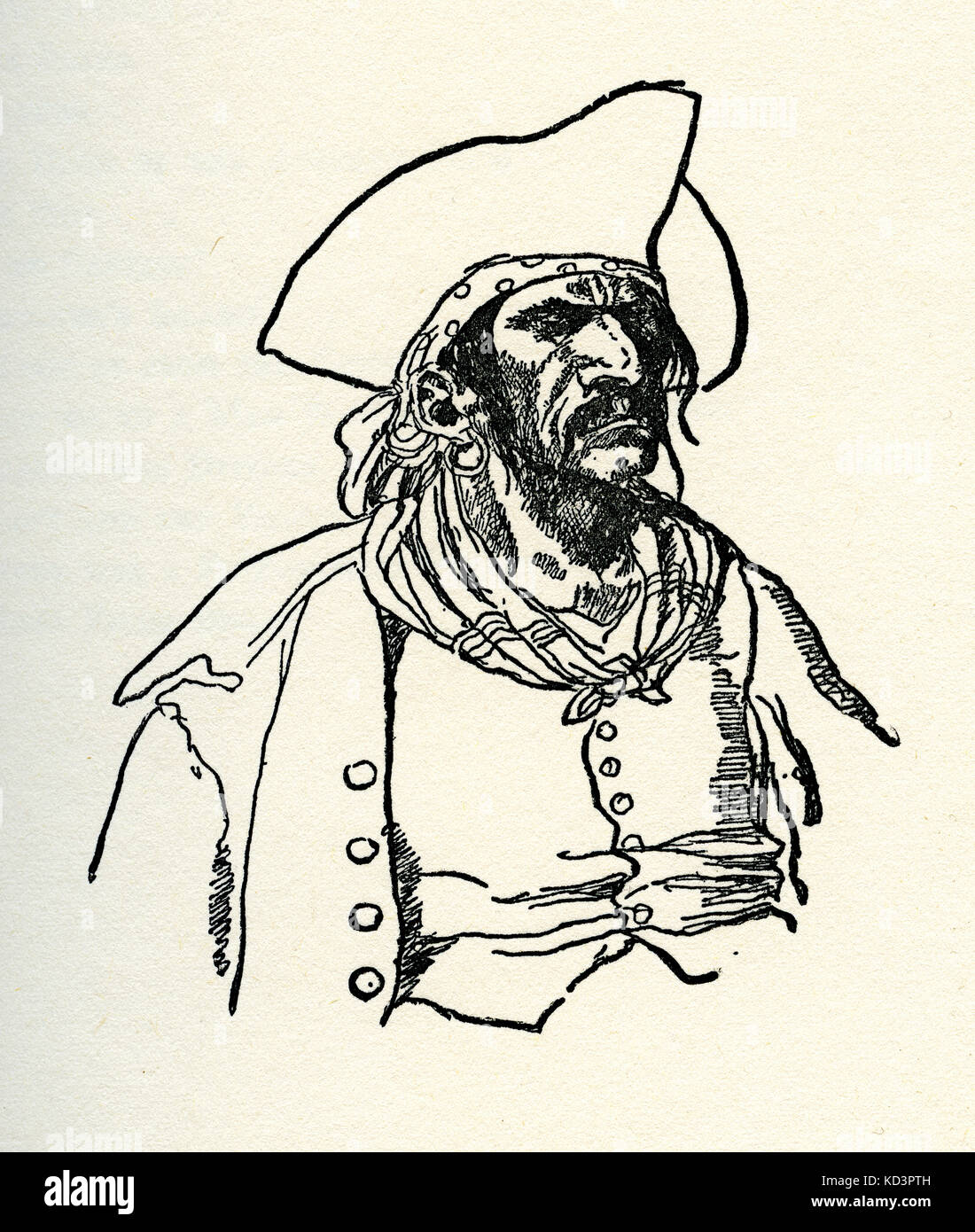 Pirat, Illustration von Howard Pyle Stockfoto