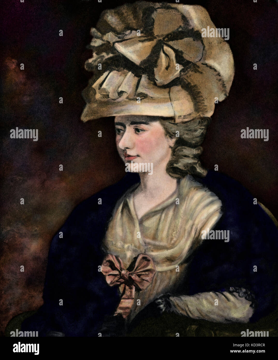 Frances Burney/ Fanny Burney/ Madame d'Arblay (13. Juni 1752 - 6. Januar 1840). Englischer Romanautor, Diarist und Dramatiker. Nach Ölgemälde von E.F. Burney. Stockfoto