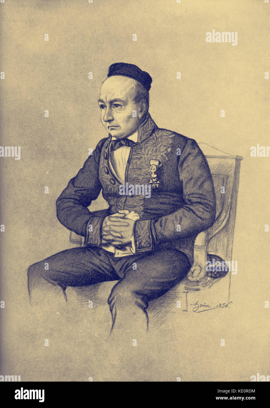 Sainte-Beuve Charles Augustin Sainte-Beuve.  Französischer Literaturkritiker, 23. Dezember 1804 – 13. Oktober 1869 Stockfoto