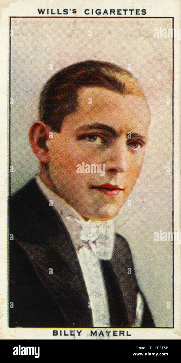 Billy Mayerl Portrait auf Wills zigarette Karte, London Stockfoto
