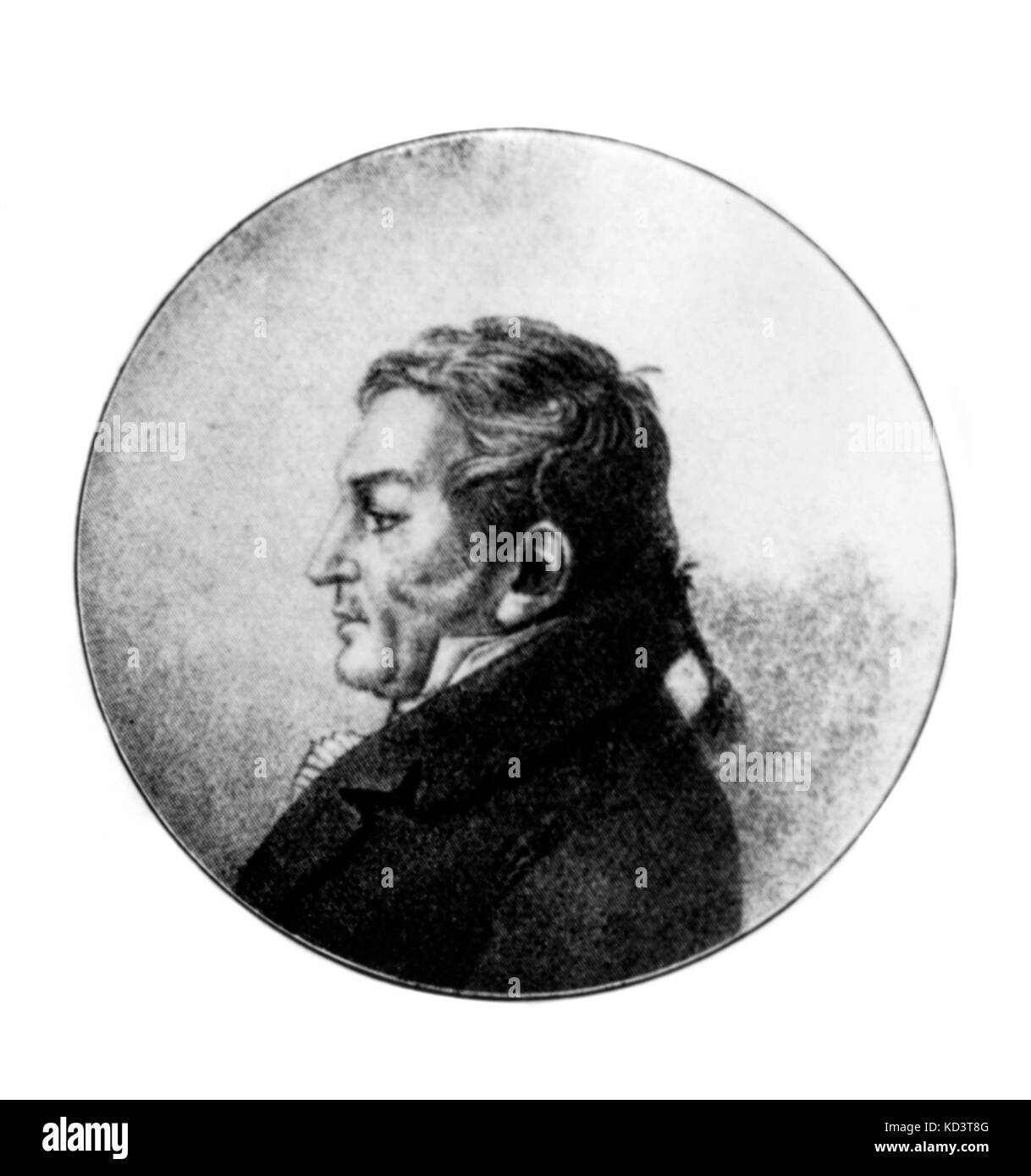 Niccolo ZINGARELLI, - Porträt - durch Ricordi italienischer Komponist, 1752-1837 Stockfoto