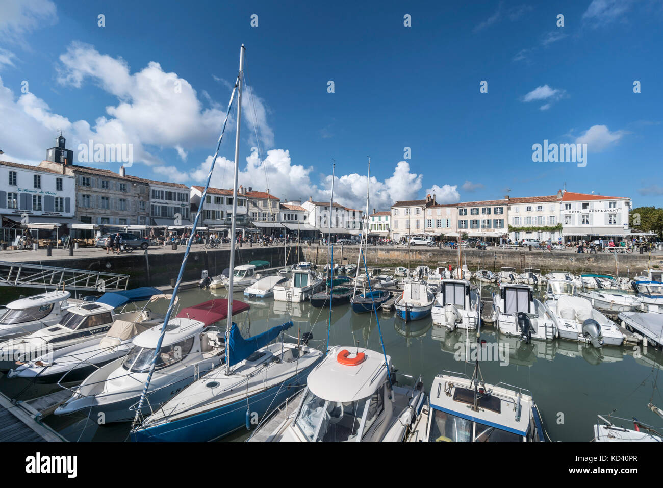 Hafen von La Flotte, Ile de Re, Nouvelle-Aquitaine, Französisch westcoast, Frankreich, Stockfoto