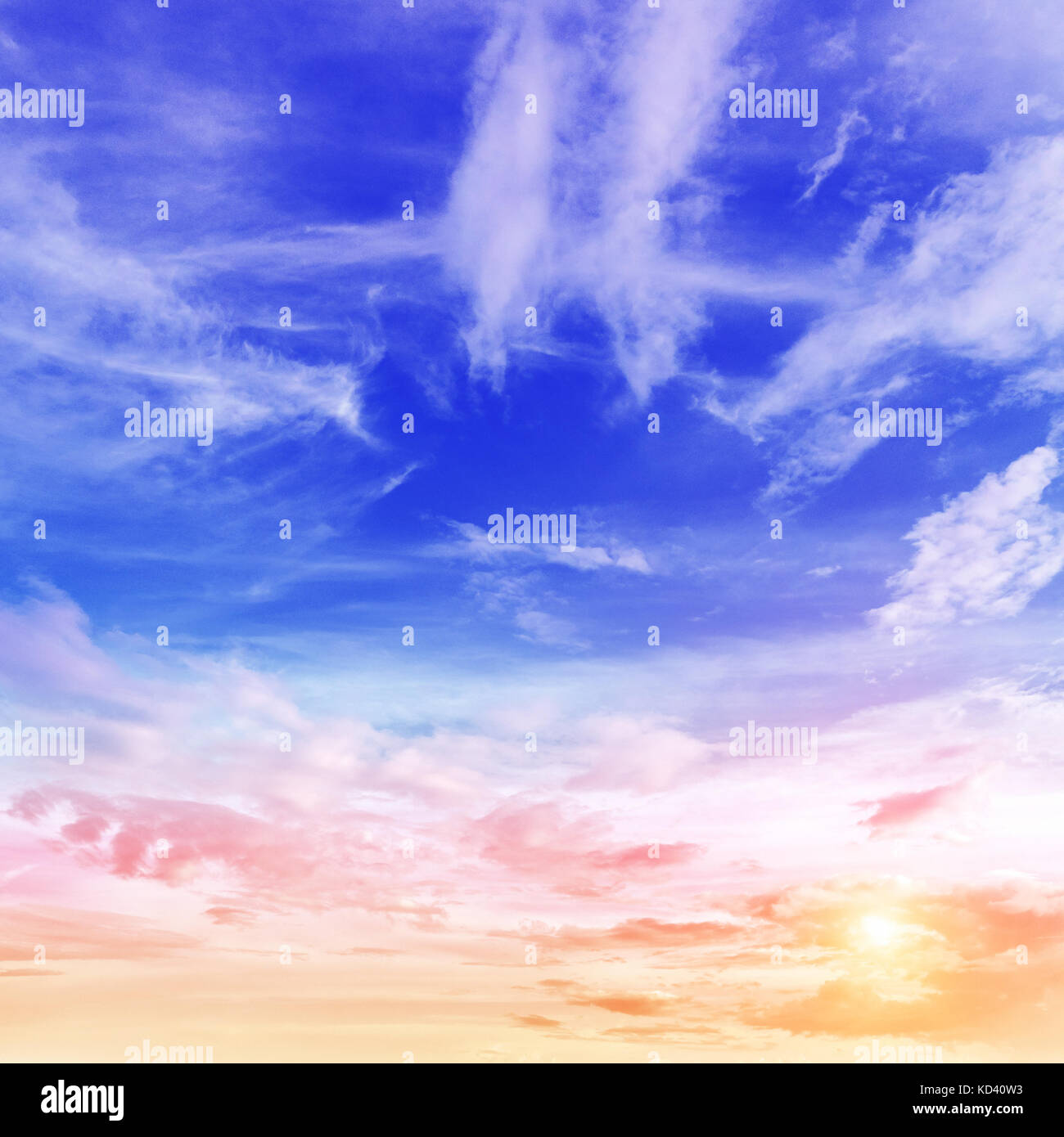 Farbe Himmel Sommer Hintergrund Stockfoto